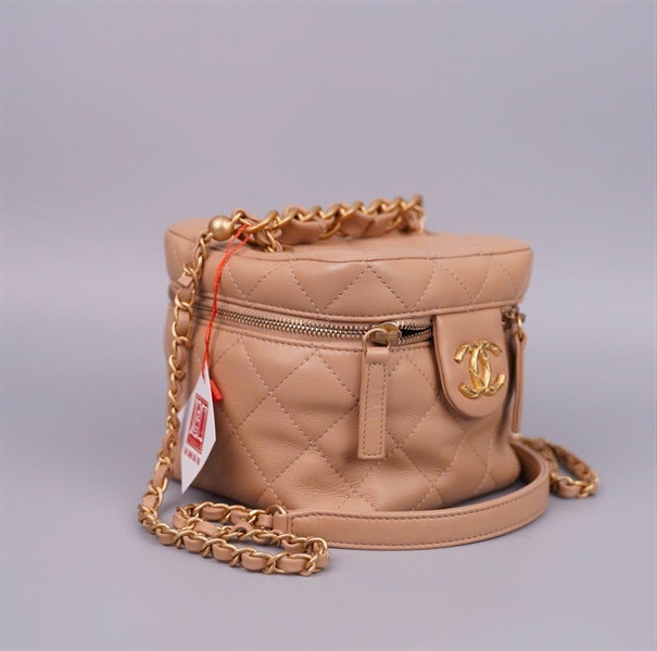 Túi Chanel Vanity màu nude (UG185U5H) sz 14 KG+