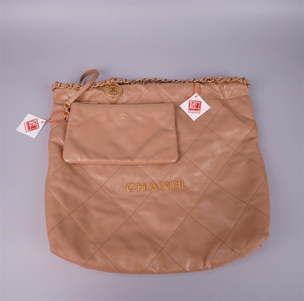 Túi Chanel Hobo nude kèm ví (H45G7AT4) sz34 (HC) +