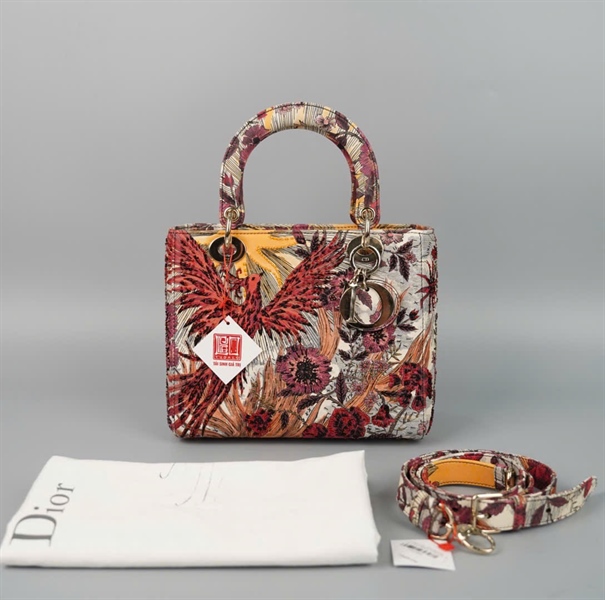 Túi Dior Lady hình phượng đính cườm (02-MA-1119) szM (HC) +