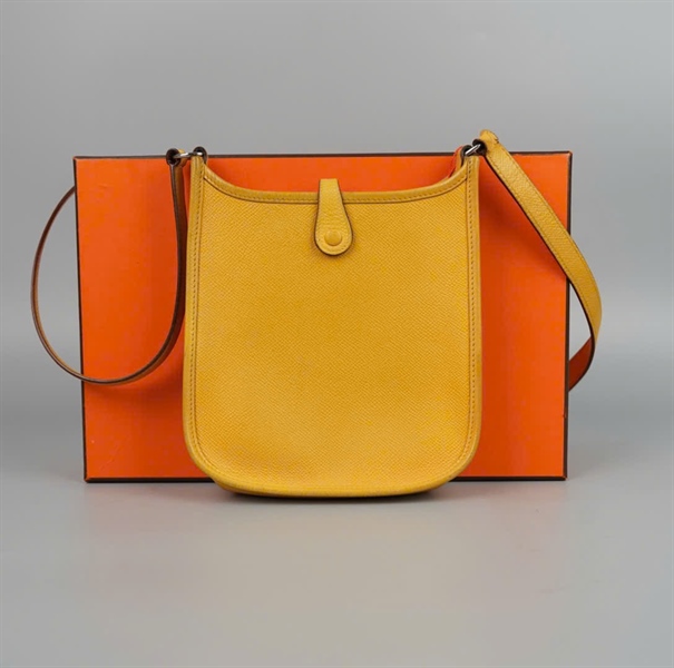 Túi Hermes màu vàng sz17 KG+