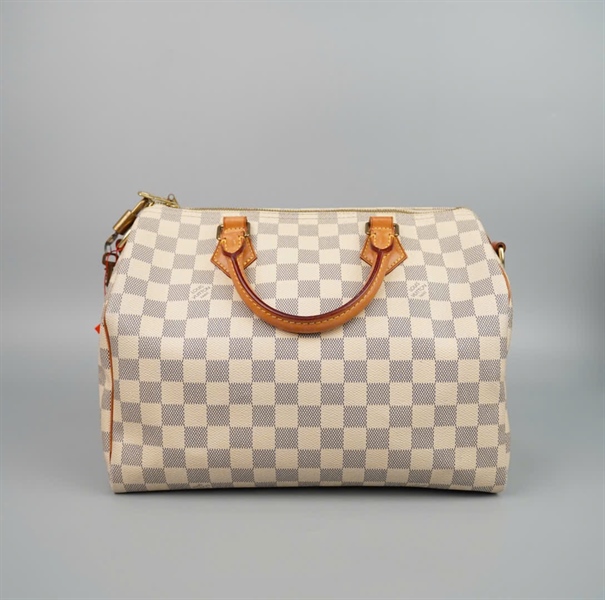 Túi LV Speedy ô vuông xám (SP0185) kèm ổ và chìa sz30 KG+