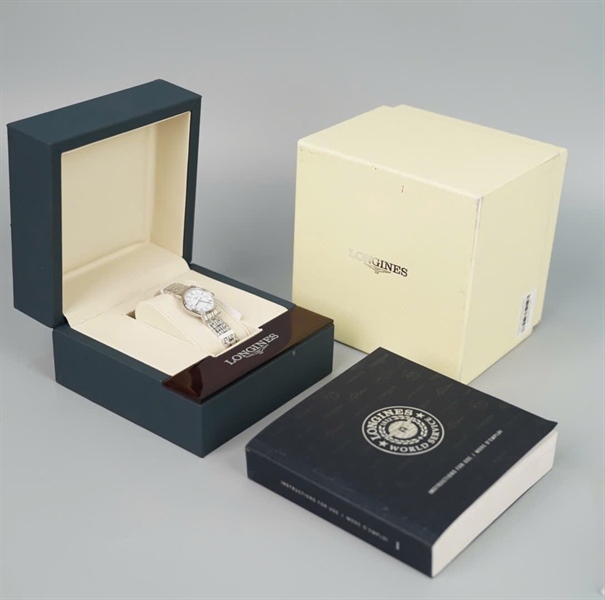 Đồng hồ Longines mặt tròn quai bạc (47452265) KG+