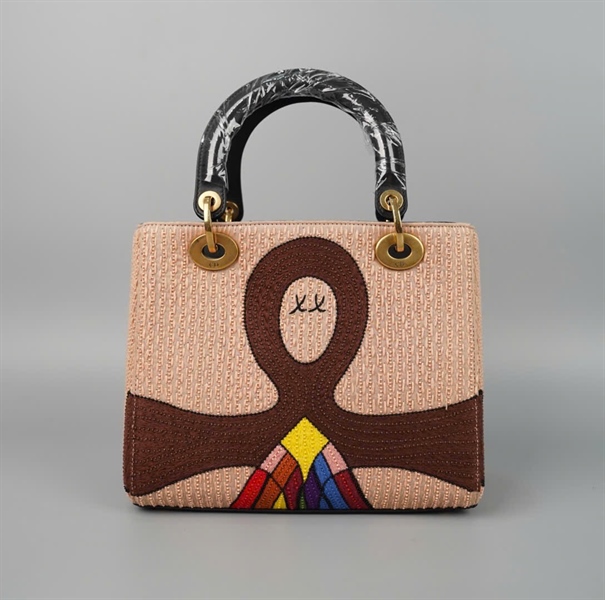 Túi Dior Lady nude phối màu đính cườm (02-MA-1107) szM (HC) +