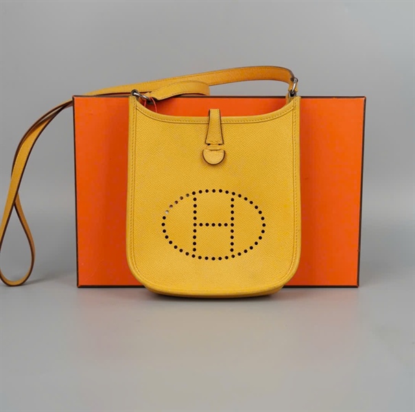 Túi Hermes màu vàng sz17 KG+