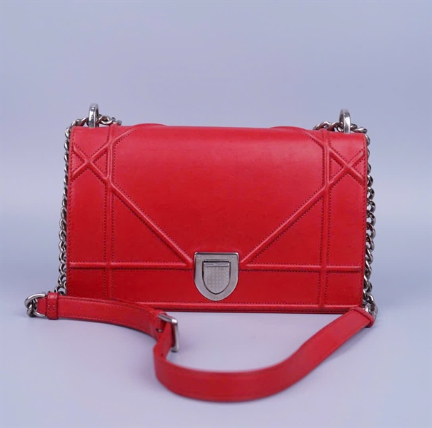 Túi Dior Woc màu đỏ (09-BO-0155) sz25 KG+