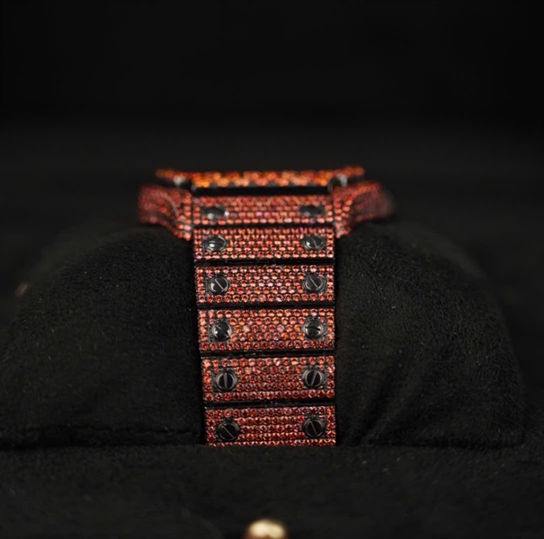 Đồng hồ Cartier cam full kim cương có giấy kiểm định (281121CX) (HC) +