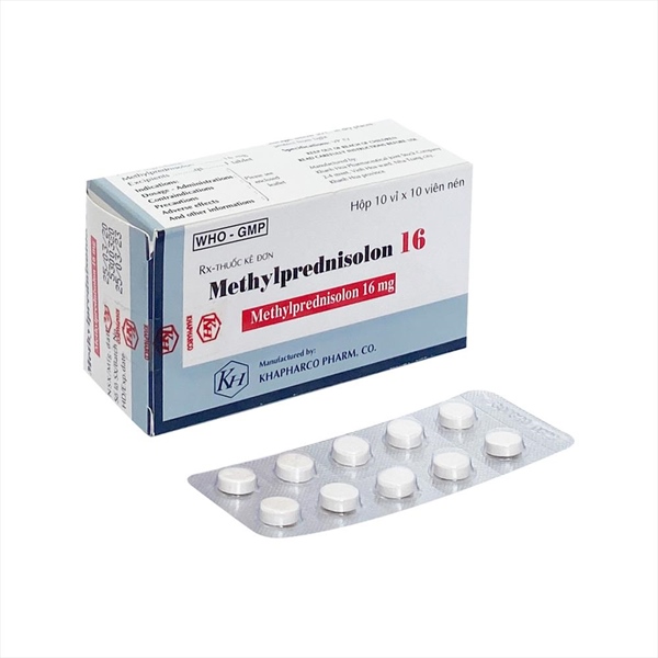 Methylprednisolone 16 khapharco (h/100v) (vỉ thường)