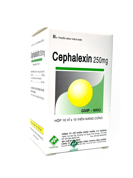 Cephalexin 250mg vidipha (h/100v)