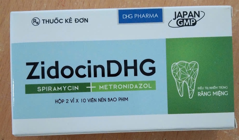 Zidocin DHG (Spiramycin - Metro) (Hộp 2 vỉ x 10 viên) - Hậu Giang 2