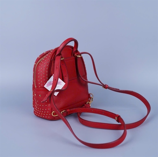 Balo MCM đỏ đính đá 3 strap H7329 KG+