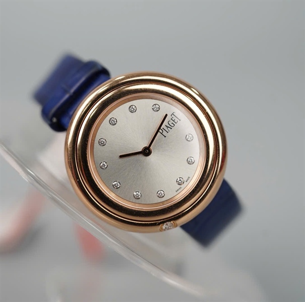 Đồng hồ Piaget mặt tròn quai xanh (1248814) sz34 (HC) +