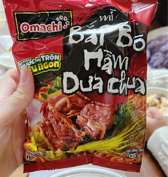 Omachi bắp bò hầm dưa chua