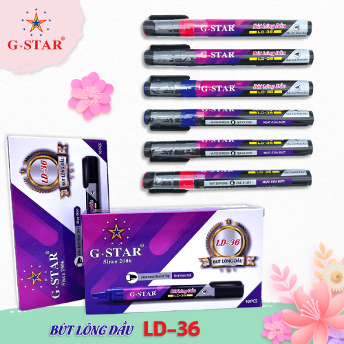 Bút lông dầu G.STAR LD-36 Mực xanh