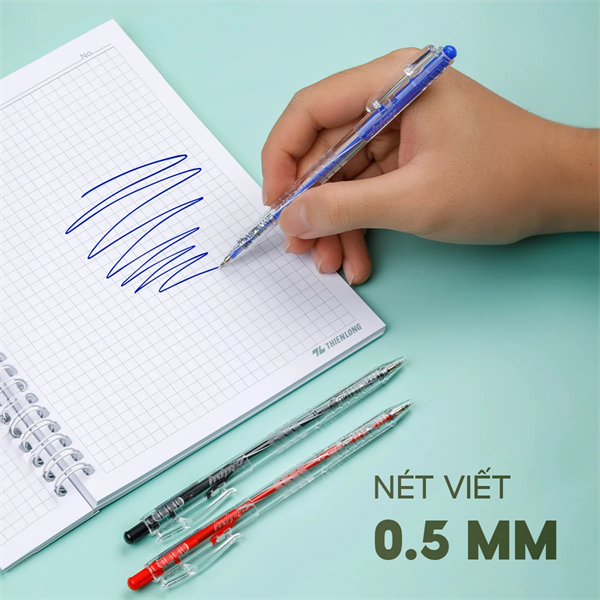 Bút Bi Thiên Long-089 Mực Đỏ 0.8mm