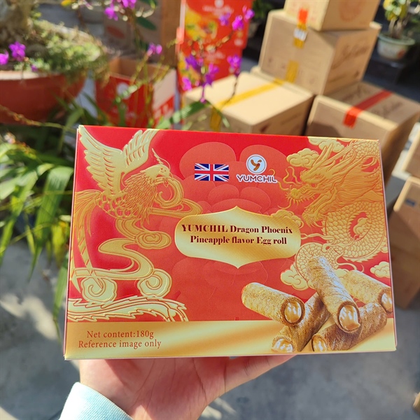 Bánh cuộn Rồng hộp giấy 180g(36H/thùng)