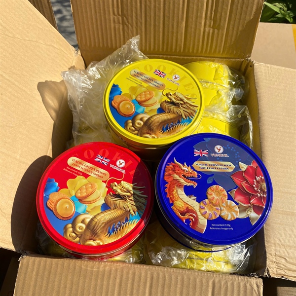 Bánh quy Rồng hộp thiếc 120g (24h/thùng)