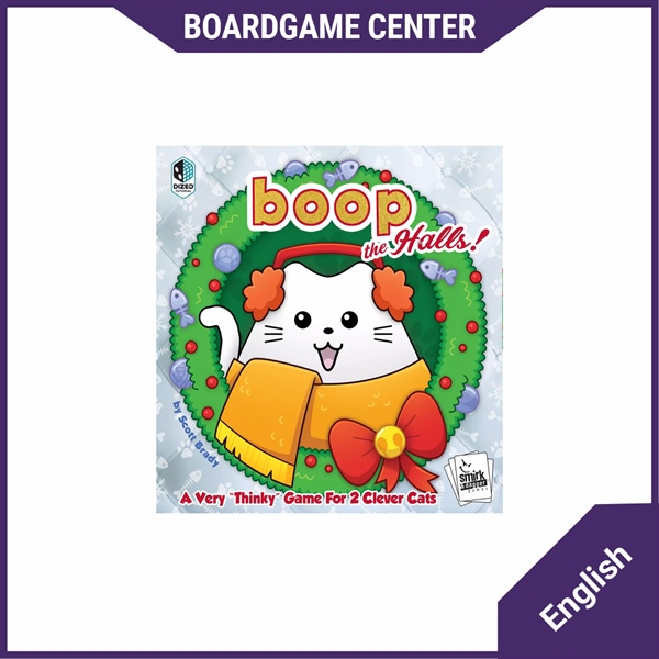 Bộ trò chơi Boardgame - boop the Halls! (2024) Be a Naughty kitty and knock the ornaments off the tree - or win Nice instead.