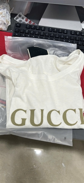 Áo thun GG trắng sọc xanh đỏ (PN) +