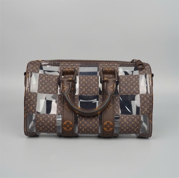 Túi LV Speedy trong suốt ô vuông nâu sz24 (HC) +