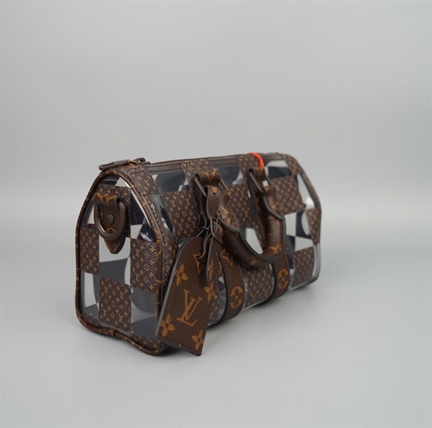 Túi LV Speedy trong suốt ô vuông nâu sz24 (HC) +