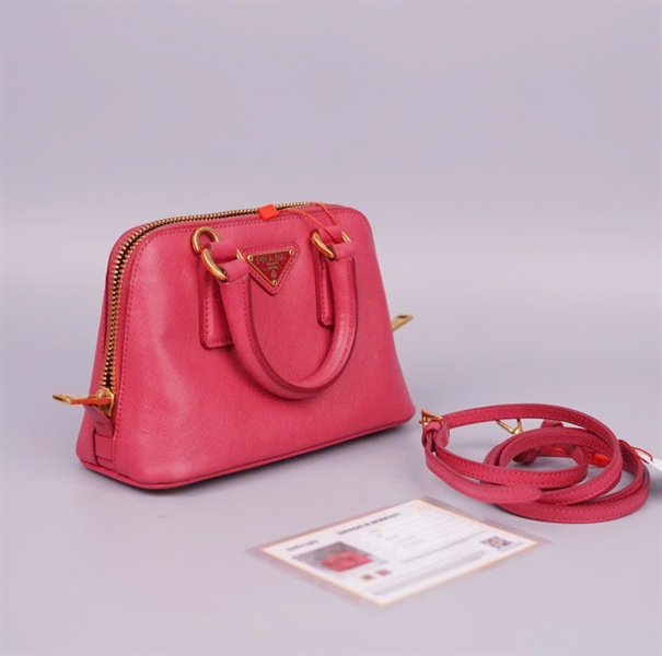 Túi Prada hồng sz18 +