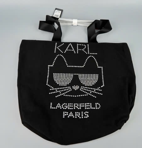 Túi Karl Lagerfeld đen hình mèo sz34 (PN)+