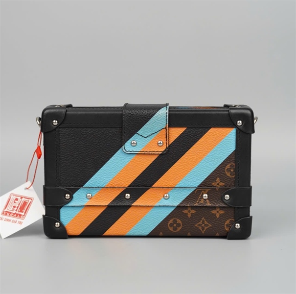 Túi LV Trunk hoa nâu sọc vàng xanh (DU1196) sz18 (HC) +