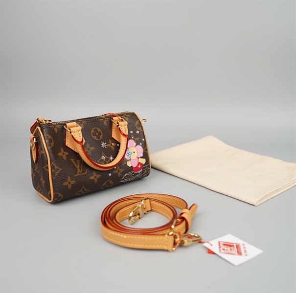 Túi LV Speedy hoa nâu in hình (TY3293) sz16 (HC) +