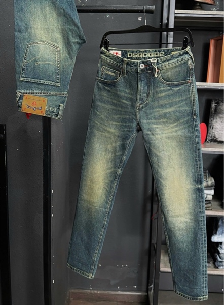 Jean QCSC- VT1 A898 Binzen xanh Retro phủ đồng lưng thêu DSDS