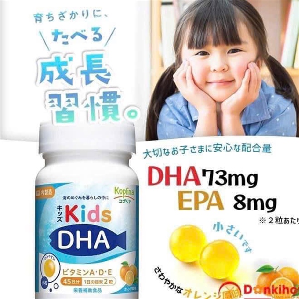 Viên uống bổ não, mắt Kids Dha Koplina Nhật - 90 viên