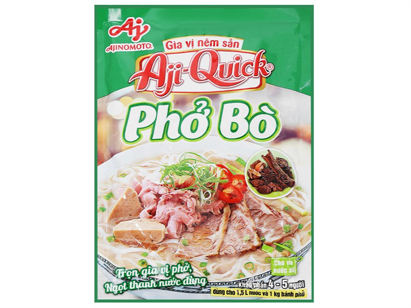 Gia vị nêm sẵn Aji-Quick phở bò 12 x 57GR