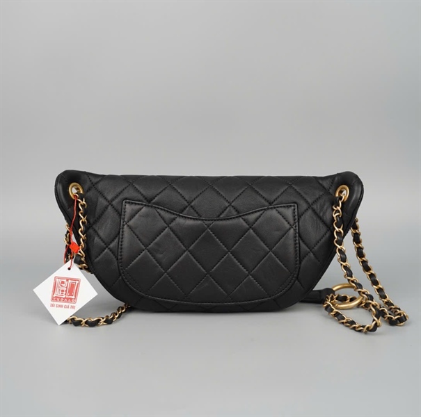 Túi Chanel Bumbag đen đính nhiều dây (27997210) sz16 (HC) +