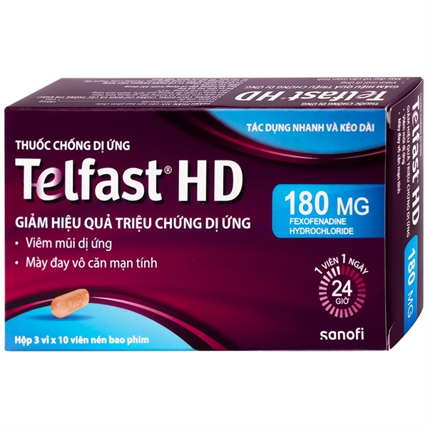 Telfast hd fexofenadin 180mg sanofi (h/30v)