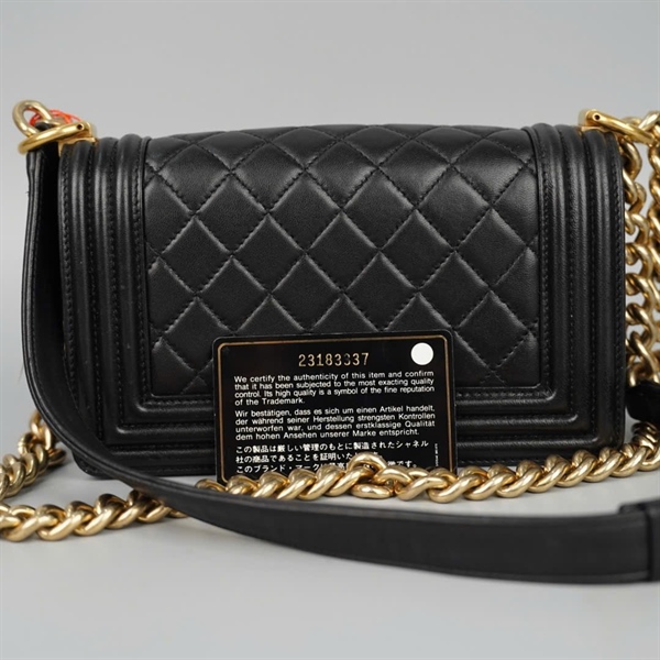 Túi Chanel Boy đen (2318337) sz20 (BQ) KG +