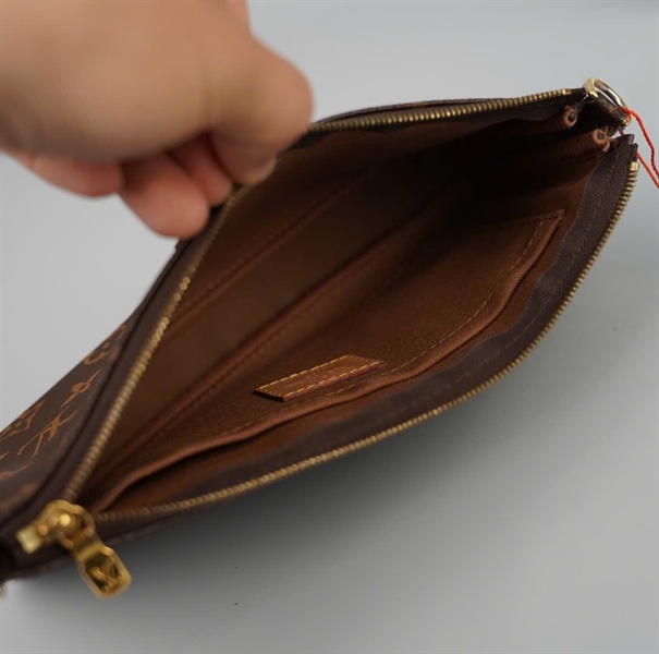 Túi LV hoa nâu kèm ví nhỏ sz23 (TA3210) (TB) +