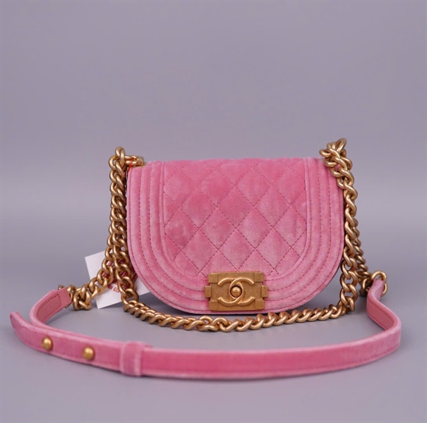 Túi Chanel hồng nhung (L63A1CL9) sz10 (BQ) KG +