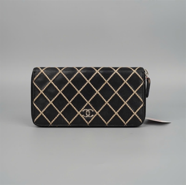 Ví Chanel đen đan lưới (20363329) (BQ) KG +