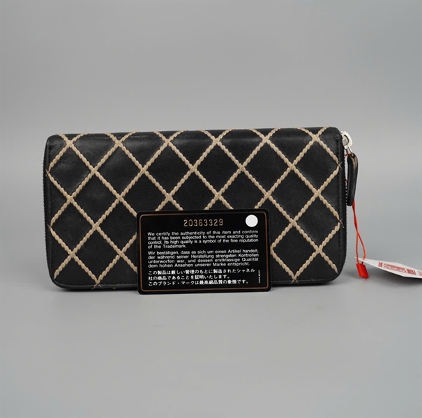Ví Chanel đen đan lưới (20363329) (BQ) KG +