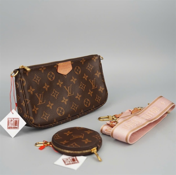 Túi LV hoa nâu kèm ví nhỏ sz23 (TA3210) (TB) +