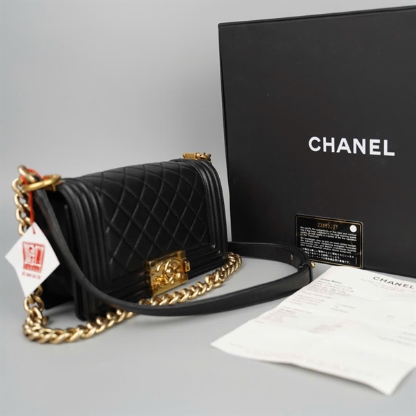Túi Chanel Boy đen (2318337) sz20 (BQ) KG +