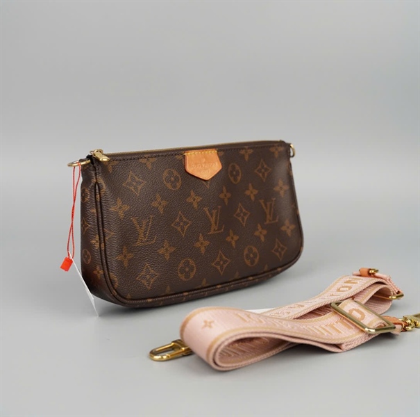 Túi LV Multi Pochette hoa nâu sz22 KG+