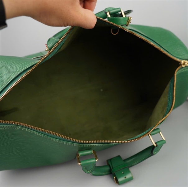 Túi LV du lịch xanh vân sọc KG+