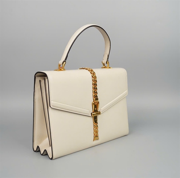 Túi GG Sylvie trắng (001998) sz26 (BQ) KG +