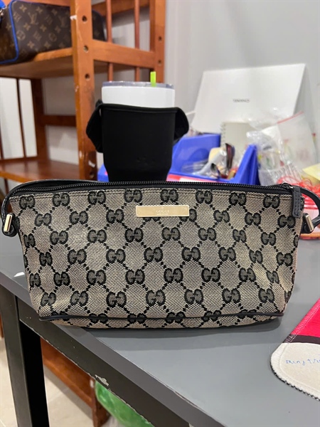 Túi GG màu xám họa tiết (03911032123) sz22 +