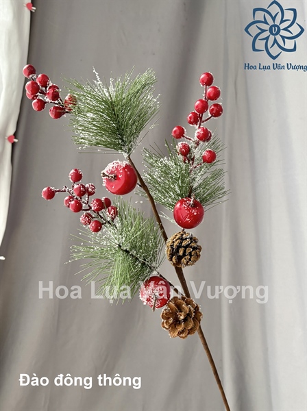 Đào đông thông - Cành quả - Hoa Lụa Vân Vượng