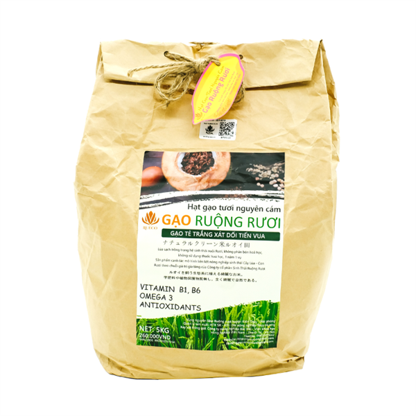 Gạo tẻ ST25 ruộng rươi xát dối gói 5kg
