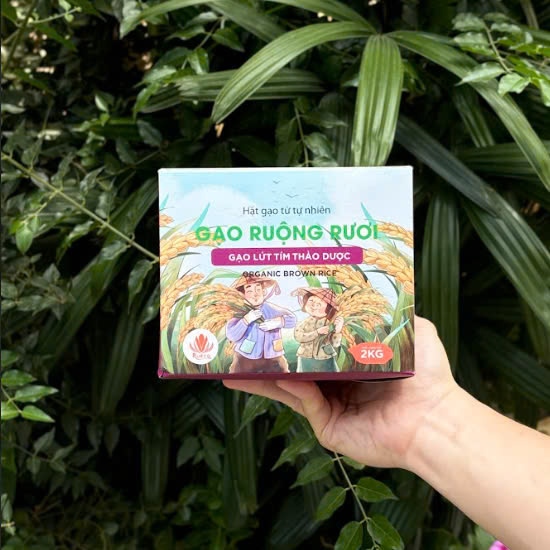 Gạo tím thảo dược Omega xát lứt 2kg