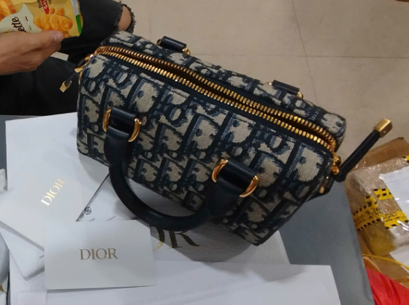 Túi Dior màu xám họa tiết (86MA0264) sz16 KG+