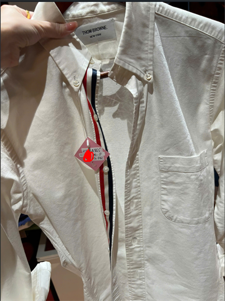 Áo thun thom browne màu trắng sọc màu (PN)+