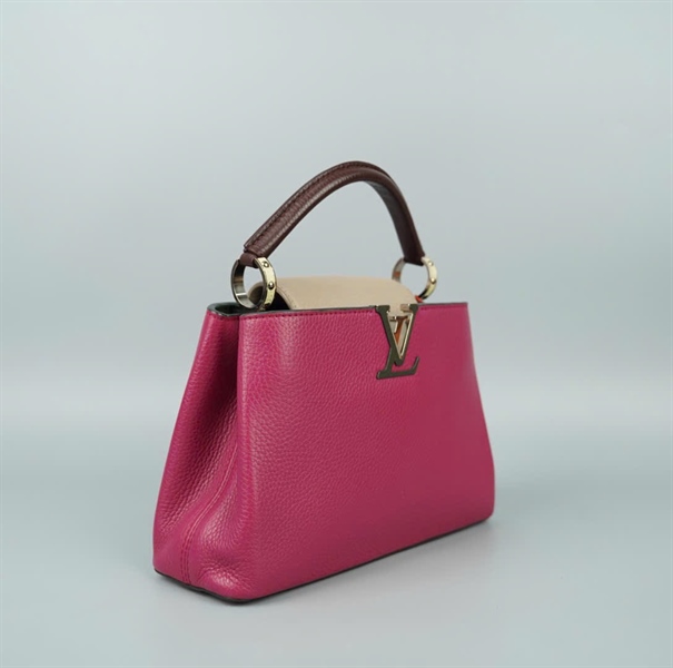 Túi LV Capu tím nắp xám sz26 +